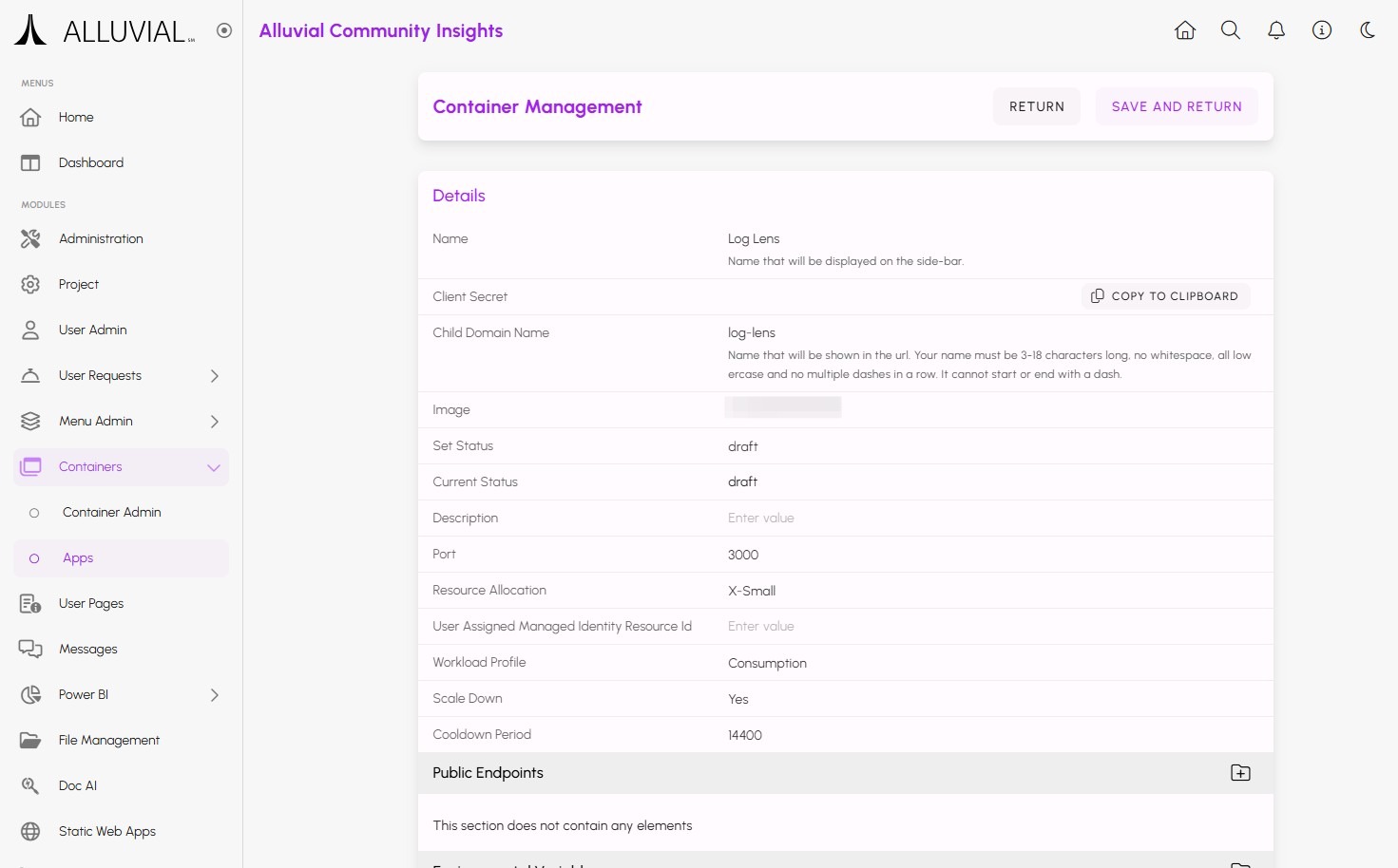Containerized Apps Form