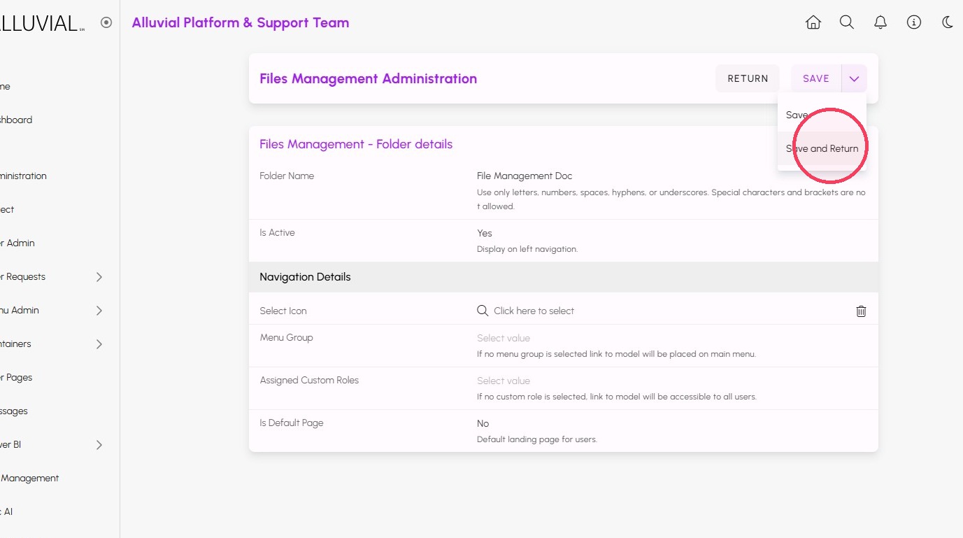 File Management Form